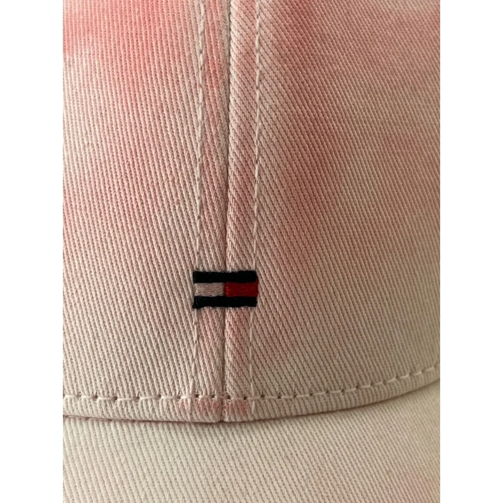 Tommy Hilfiger Tie Dye Baseball Cap Women OS Pink‎ Adjustable Embroidered Logo